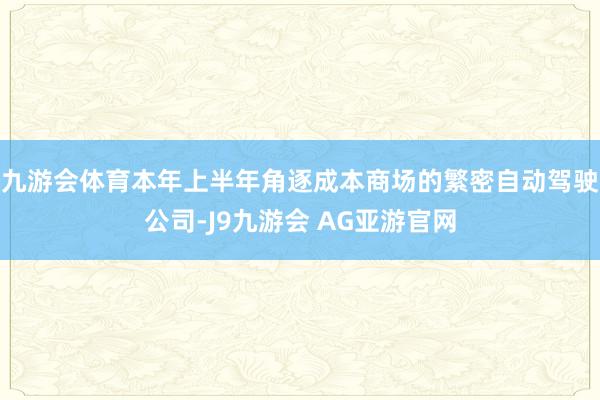 九游会体育本年上半年角逐成本商场的繁密自动驾驶公司-J9九游会 AG亚游官网