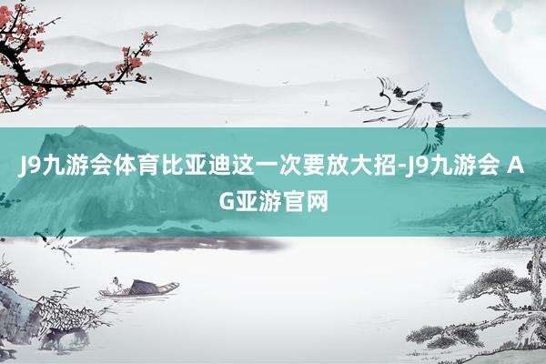 J9九游会体育比亚迪这一次要放大招-J9九游会 AG亚游官网