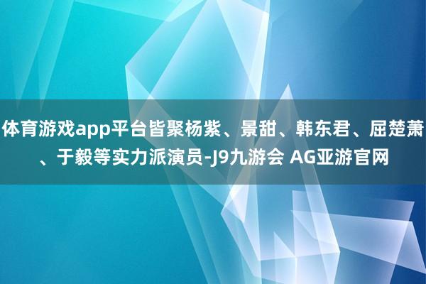 体育游戏app平台皆聚杨紫、景甜、韩东君、屈楚萧、于毅等实力派演员-J9九游会 AG亚游官网