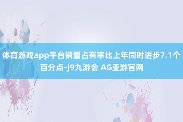 体育游戏app平台销量占有率比上年同时进步7.1个百分点-J9九游会 AG亚游官网