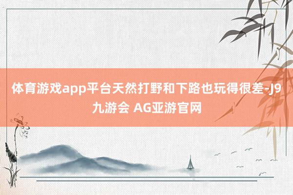 体育游戏app平台天然打野和下路也玩得很差-J9九游会 AG亚游官网