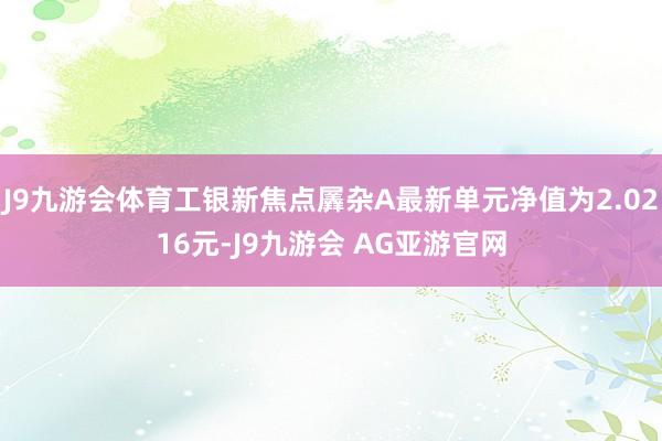 J9九游会体育工银新焦点羼杂A最新单元净值为2.0216元-J9九游会 AG亚游官网