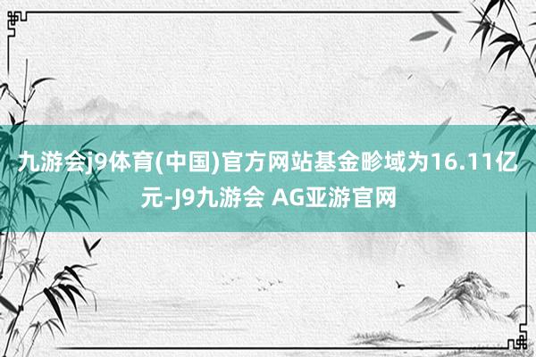九游会j9体育(中国)官方网站基金畛域为16.11亿元-J9九游会 AG亚游官网