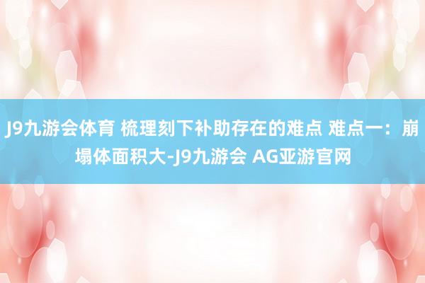 J9九游会体育 梳理刻下补助存在的难点 难点一：崩塌体面积大-J9九游会 AG亚游官网