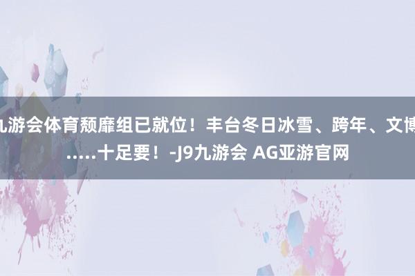 九游会体育颓靡组已就位！丰台冬日冰雪、跨年、文博......十足要！-J9九游会 AG亚游官网