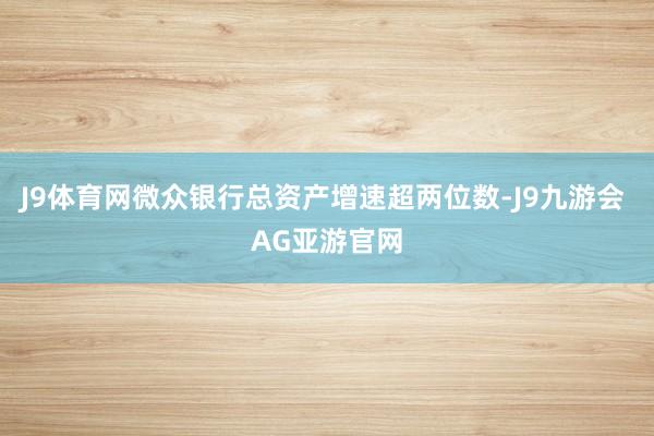 J9体育网微众银行总资产增速超两位数-J9九游会 AG亚游官网